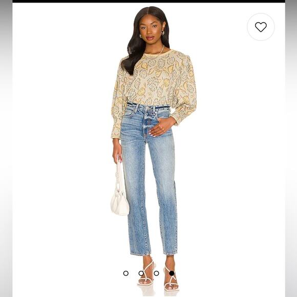 Free People Top NWT No Ordinary Split Back Tie Puff Sleeve Womens Size XS $128 - Picture 6 of 7